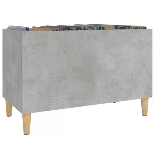 Betonszürke szerelt fa hanglemezszekrény 74,5x38x48 cm