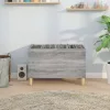 Szürke sonoma színű szerelt fa hanglemezszekrény 74,5x38x48 cm