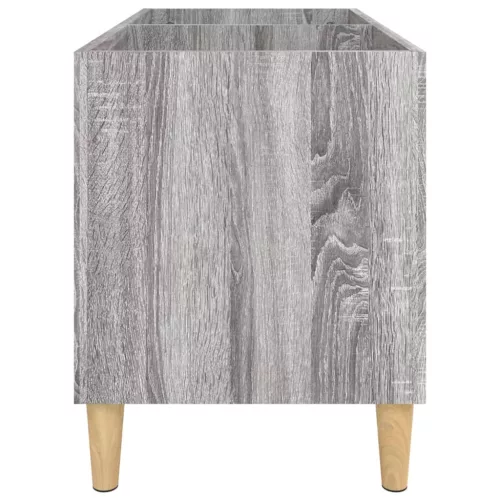 Szürke sonoma színű szerelt fa hanglemezszekrény 74,5x38x48 cm