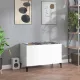 Magasfényű fehér szerelt fa hanglemezszekrény 74,5x38x48 cm