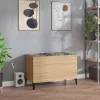 Sonoma tölgy színű szerelt fa hanglemezszekrény 74,5x38x48 cm