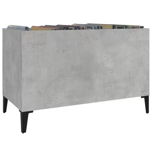 Betonszürke szerelt fa hanglemezszekrény 74,5x38x48 cm