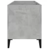 Betonszürke szerelt fa hanglemezszekrény 74,5x38x48 cm