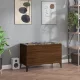 Barna tölgyszínű szerelt fa hanglemezszekrény 74,5x38x48 cm