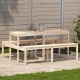 Tömör fenyőfa piknik asztal 160x134x75 cm