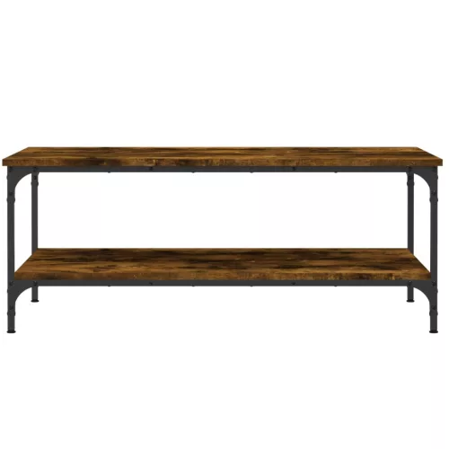 Füstös tölgy színű szerelt fa dohányzóasztal 100x55x40 cm
