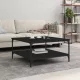 Fekete szerelt fa dohányzóasztal 80x80x40 cm