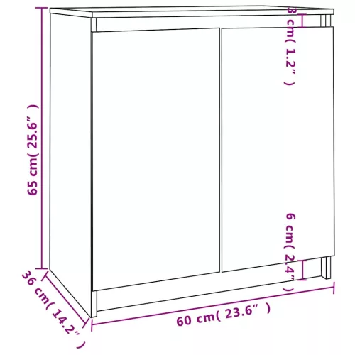 Tömör fenyőfa kisszekrény 60x36x65 cm