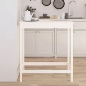 Fehér tömör fenyőfa bárasztal 100 x 50 x 110 cm