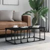Fekete szerelt fa dohányzóasztal 100 x 50 x 35,5 cm