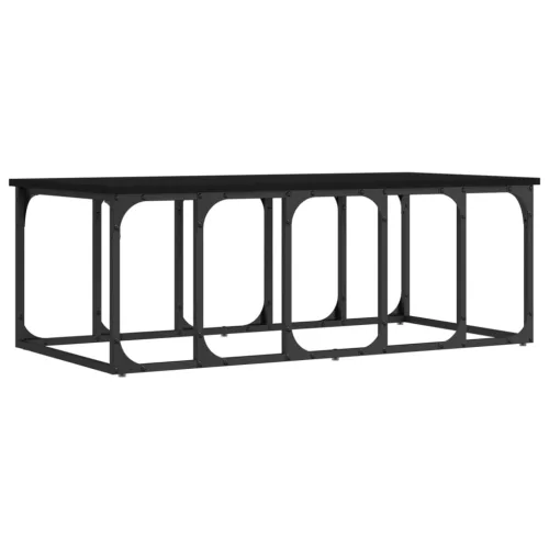 Fekete szerelt fa dohányzóasztal 100 x 50 x 35,5 cm