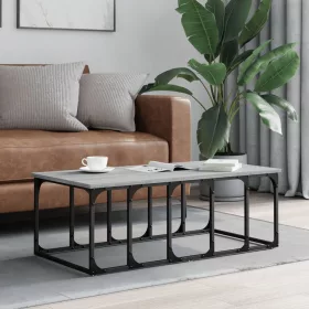   Szürke sonoma színű szerelt fa dohányzóasztal 100x50x35,5 cm