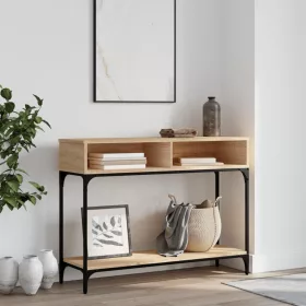   Sonoma tölgy színű szerelt fa dohányzóasztal 100 x 30,5 x 75 cm