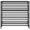 Fekete szerelt fa cipőtartó 90x30x85 cm