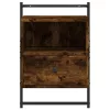 2 db füstös tölgy szerelt fa fali éjjeliszekrény 40x30x61 cm