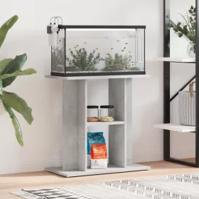   Betonszürke akváriumállvány 60 x 30 x 60 cm rétegelt fából