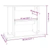 Betonszürke akváriumállvány 80 x 35 x 60 cm rétegelt fából