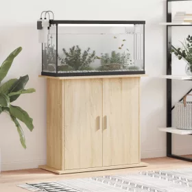  Sonoma tölgyfa akváriumállvány 81 x 36 x 73 cm rétegelt fából