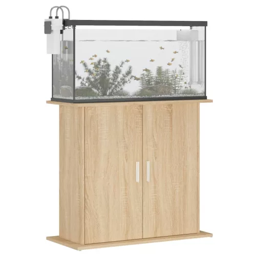 Sonoma tölgyfa akváriumállvány 81 x 36 x 73 cm rétegelt fából