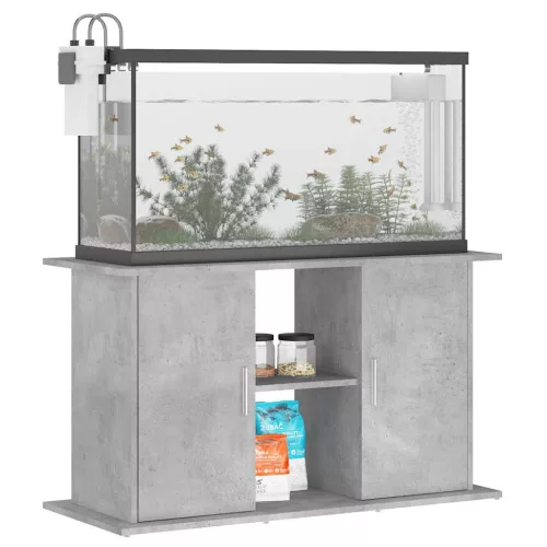 Betonszürke akváriumállvány 101 x 41 x 58 cm rétegelt fából