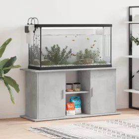   Betonszürke akváriumállvány 121 x 41 x 58 cm rétegelt fából