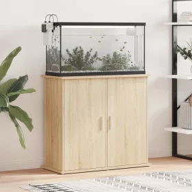  Sonoma tölgyfa akváriumállvány 81 x 36 x 73 cm rétegelt fából