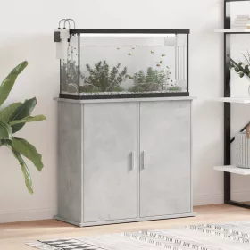   Betonszürke akváriumállvány 81 x 36 x 73 cm rétegelt fából