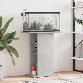   Betonszürke akváriumállvány 60,5 x 36 x 72,5 cm rétegelt fából