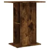 Füstös tölgy szerelt fa akváriumtartó állvány 60,5x36x72,5 cm