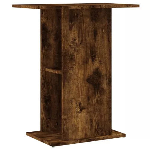 Füstös tölgy szerelt fa akváriumtartó állvány 60,5x36x72,5 cm