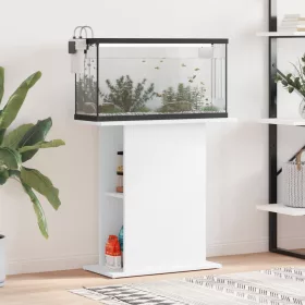  Fehér akváriumállvány 75 x 36 x 72,5 cm rétegelt fából