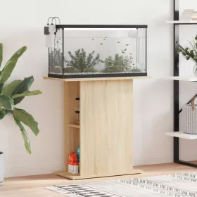   Sonoma tölgyfa akváriumállvány 75 x 36 x 72,5 cm rétegelt fából