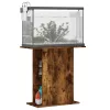 Füstös tölgy szerelt fa akváriumtartó állvány 75x36x72,5 cm