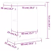 Füstös tölgy szerelt fa akváriumtartó állvány 75x36x72,5 cm