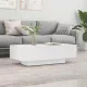 Fehér szerelt fa dohányzóasztal 100x49,5x31 cm
