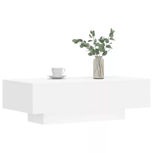 Fehér szerelt fa dohányzóasztal 100x49,5x31 cm