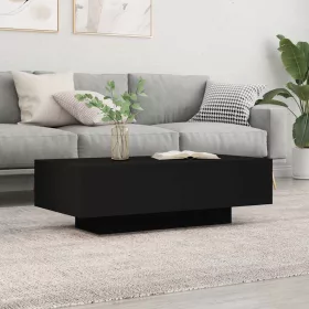 Fekete szerelt fa dohányzóasztal 100x49,5x31 cm