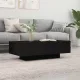 Fekete szerelt fa dohányzóasztal 100x49,5x31 cm
