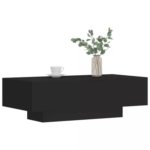 Fekete szerelt fa dohányzóasztal 100x49,5x31 cm