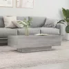 Szürke sonoma szerelt fa dohányzóasztal 100x49,5x31 cm