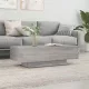 Szürke sonoma szerelt fa dohányzóasztal 100x49,5x31 cm