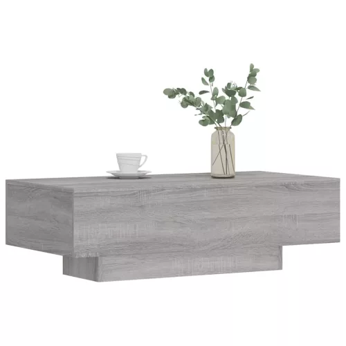 Szürke sonoma szerelt fa dohányzóasztal 100x49,5x31 cm
