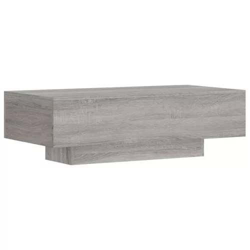 Szürke sonoma szerelt fa dohányzóasztal 100x49,5x31 cm