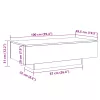 Szürke sonoma szerelt fa dohányzóasztal 100x49,5x31 cm