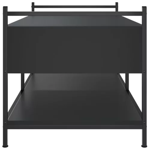 Fekete szerelt fa dohányzóasztal 99 x 50 x 50 cm