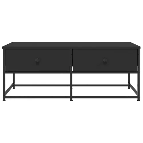 Fekete szerelt fa dohányzóasztal 100 x 51 x 40 cm