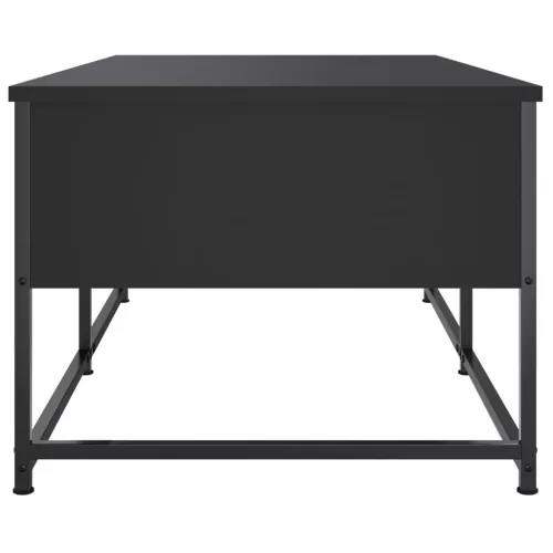 Fekete szerelt fa dohányzóasztal 100 x 51 x 40 cm