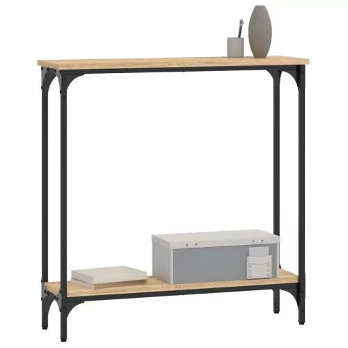 Sonoma tölgyfa konzolasztal 75 x 22,5 x 75 cm rétegelt fából