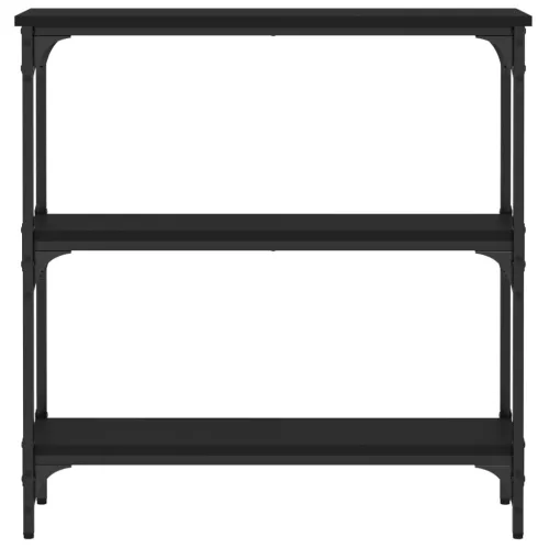 Fekete szerelt fa tálalóasztal 75x22,5x75 cm