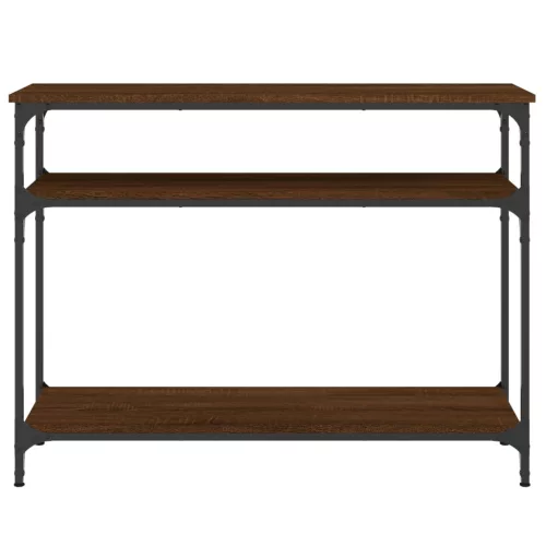 Barna tölgyszínű szerelt fa tálalóasztal 100x29x75 cm